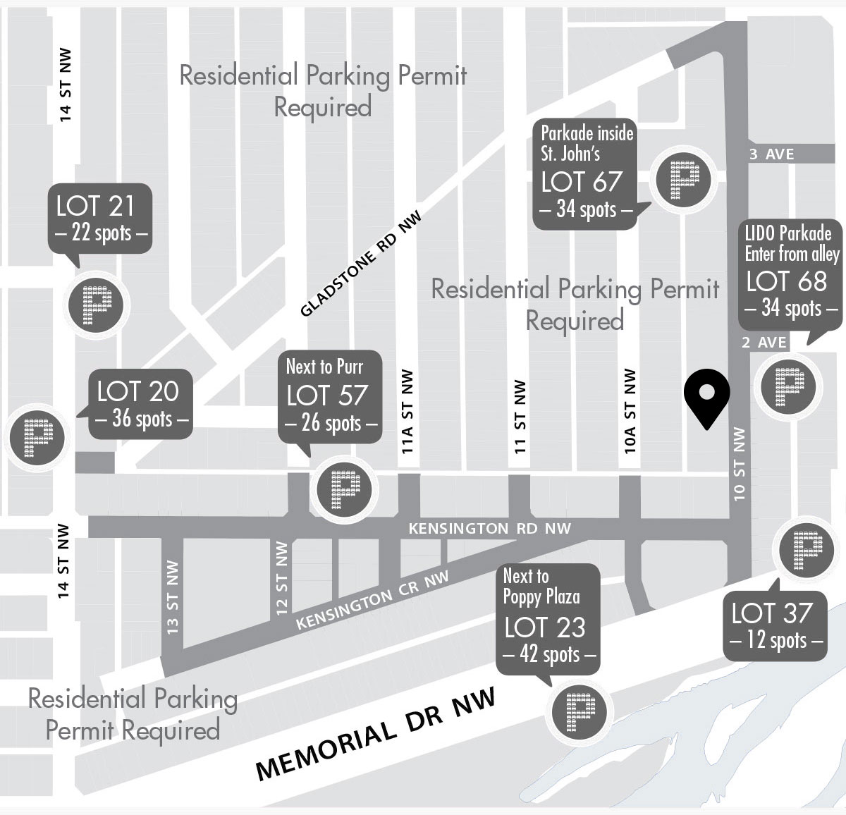 Kensington Parking Map